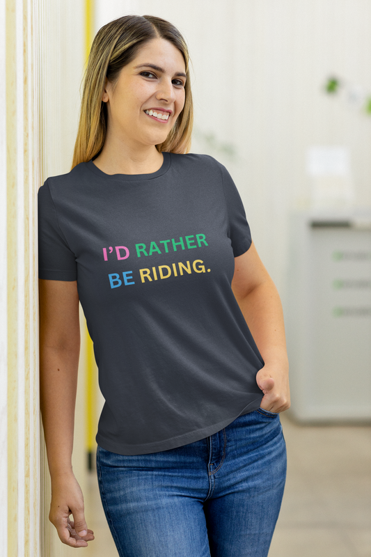 Horse Lovers T-Shirt - "I'd Rather Be Riding" Unisex Softstyle Tee