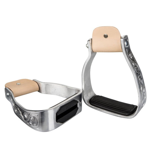 Tabelo Slopped Aluminum Western Stirrups W/Pad