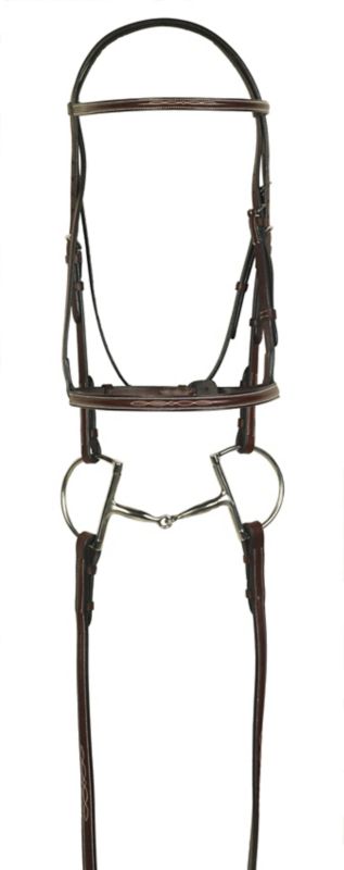 HK Americana Western Bridle Fancy Raised Padded Oakbark Pony
